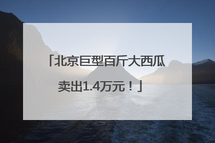北京巨型百斤大西瓜卖出1.4万元！