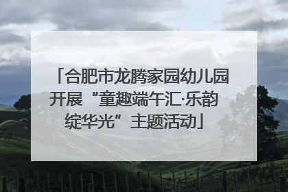 合肥市龙腾家园幼儿园开展“童趣端午汇·乐韵绽华光”主题活动