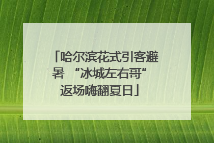 哈尔滨花式引客避暑 “冰城左右哥”返场嗨翻夏日