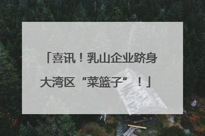 喜讯！乳山企业跻身大湾区“菜篮子”！