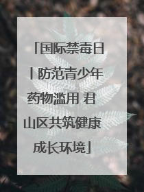 国际禁毒日丨防范青少年药物滥用 君山区共筑健康成长环境