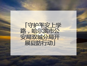守护平安上学路，哈尔滨市公安局双城分局开展夏防行动
