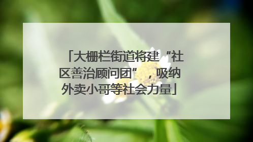 大栅栏街道将建“社区善治顾问团”，吸纳外卖小哥等社会力量