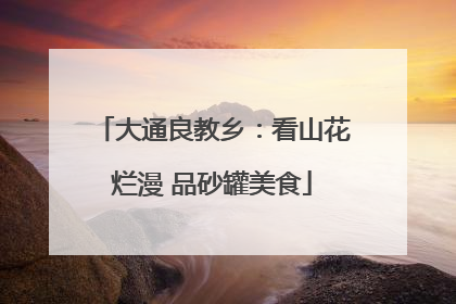 大通良教乡：看山花烂漫 品砂罐美食