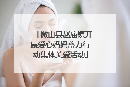 微山县赵庙镇开展爱心妈妈蓄力行动集体关爱活动