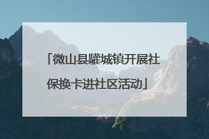 微山县驩城镇开展社保换卡进社区活动