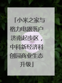 小米之家与格力电器落户济南起步区，中科新经济科创园商业生态升级