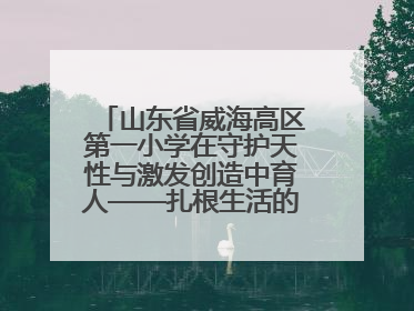 山东省威海高区第一小学在守护天性与激发创造中育人——扎根生活的科学教育更有效