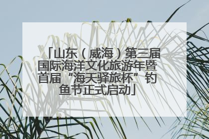 山东（威海）第三届国际海洋文化旅游年暨首届“海天驿旅杯”钓鱼节正式启动
