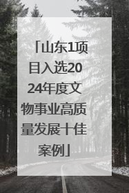 山东1项目入选2024年度文物事业高质量发展十佳案例