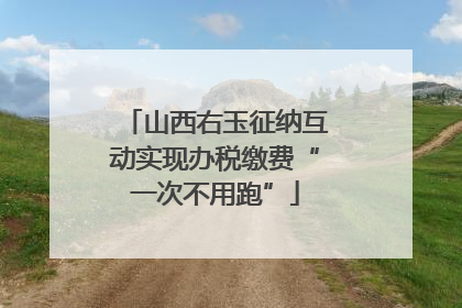 山西右玉征纳互动实现办税缴费“一次不用跑”