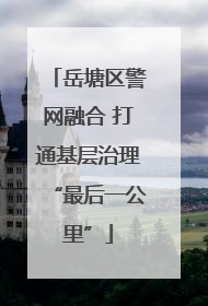 岳塘区警网融合 打通基层治理“最后一公里”
