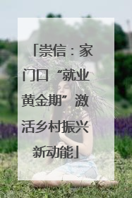 崇信：家门口“就业黄金期”激活乡村振兴新动能