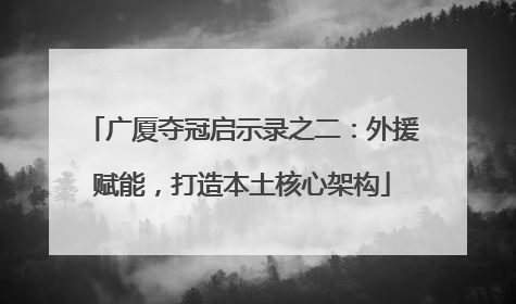 广厦夺冠启示录之二：外援赋能，打造本土核心架构