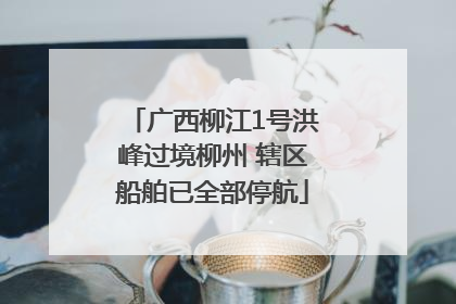 广西柳江1号洪峰过境柳州 辖区船舶已全部停航