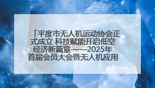 平度市无人机运动协会正式成立 科技赋能开启低空经济新篇章——2025年首届会员大会暨无人机应用发展论坛成功举办