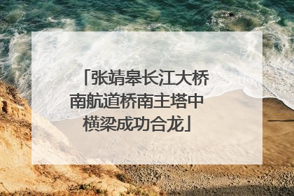张靖皋长江大桥南航道桥南主塔中横梁成功合龙