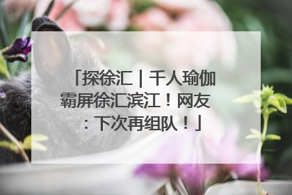 探徐汇｜千人瑜伽霸屏徐汇滨江！网友：下次再组队！