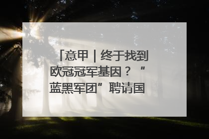 意甲｜终于找到欧冠冠军基因？“蓝黑军团”聘请国米名宿齐沃执教