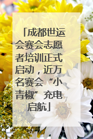 成都世运会赛会志愿者培训正式启动，近万名赛会“小青椒”充电启航