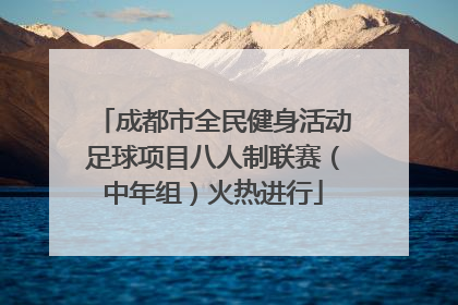成都市全民健身活动足球项目八人制联赛（中年组）火热进行