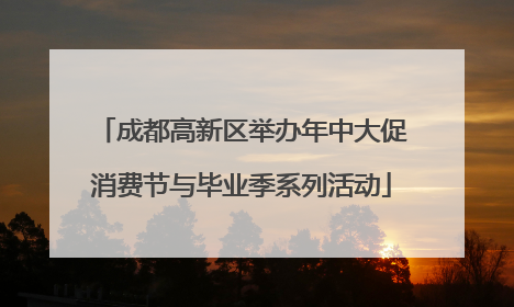 成都高新区举办年中大促消费节与毕业季系列活动