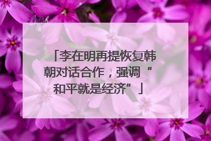 李在明再提恢复韩朝对话合作，强调“和平就是经济”