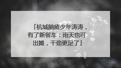 杭城脑瘫少年涛涛，有了新餐车：雨天也可出摊，干劲更足了