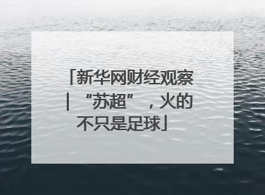 新华网财经观察｜“苏超”，火的不只是足球