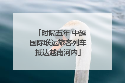 时隔五年 中越国际联运旅客列车抵达越南河内