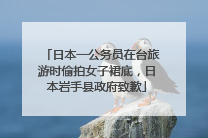 日本一公务员在台旅游时偷拍女子裙底，日本岩手县政府致歉