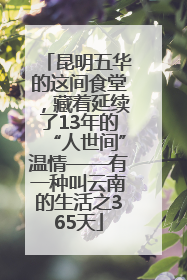 昆明五华的这间食堂，藏着延续了13年的“人世间”温情——有一种叫云南的生活之365天