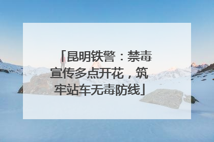 昆明铁警：禁毒宣传多点开花，筑牢站车无毒防线