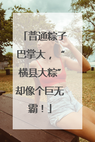 普通粽子巴掌大，“横县大粽”却像个巨无霸！