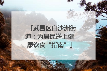武昌区白沙洲街道：为居民送上健康饮食“指南”