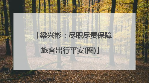 梁兴彬：尽职尽责保障旅客出行平安(图)