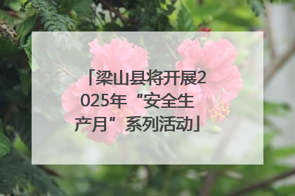 梁山县将开展2025年“安全生产月”系列活动