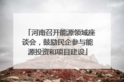 河南召开能源领域座谈会，鼓励民企参与能源投资和项目建设