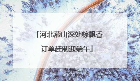 河北燕山深处粽飘香 订单赶制迎端午