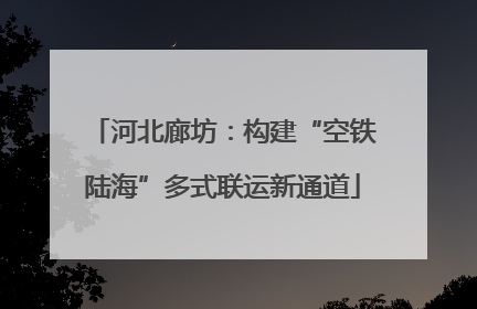 河北廊坊：构建“空铁陆海”多式联运新通道