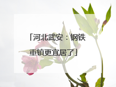 河北武安：钢铁重镇更宜居了