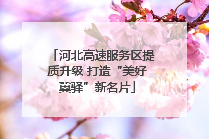 河北高速服务区提质升级 打造“美好冀驿”新名片