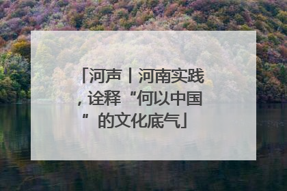 河声丨河南实践，诠释“何以中国”的文化底气