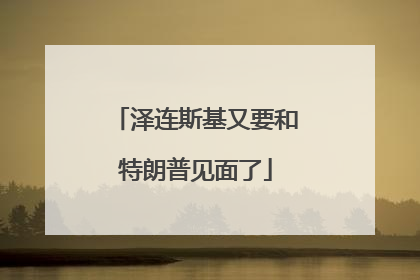 泽连斯基又要和特朗普见面了