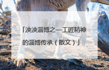泱泱淄博之—工匠精神的淄博传承（散文）