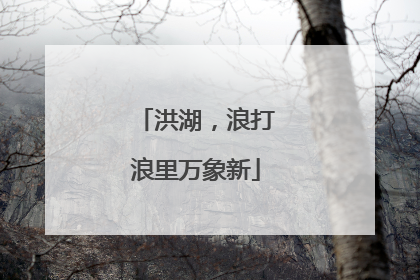 洪湖，浪打浪里万象新