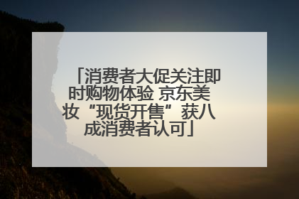 消费者大促关注即时购物体验 京东美妆“现货开售”获八成消费者认可