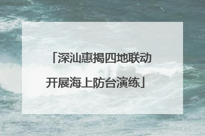 深汕惠揭四地联动开展海上防台演练
