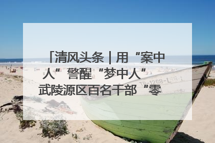 清风头条｜用“案中人”警醒“梦中人” 武陵源区百名干部“零距离”接受警示教育
