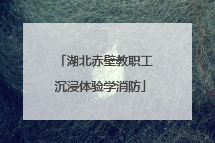湖北赤壁教职工沉浸体验学消防